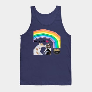 Playful kittens and rainbow with lucky pot - loving kittens Tank Top